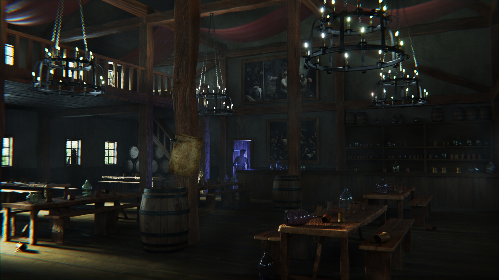 Dire Crow Tavern vista por dentro.
